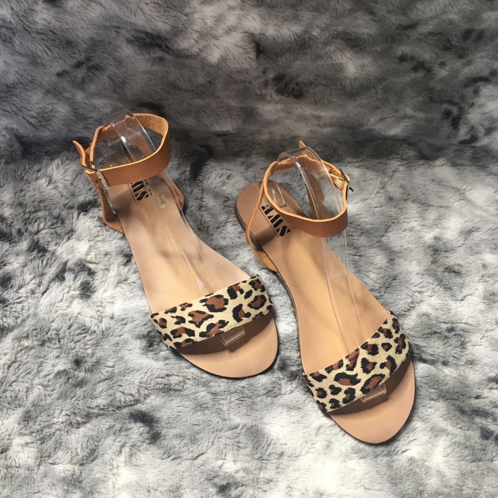 LEOPARD PRINT & TAN SANDALS - Picture 2 of 5